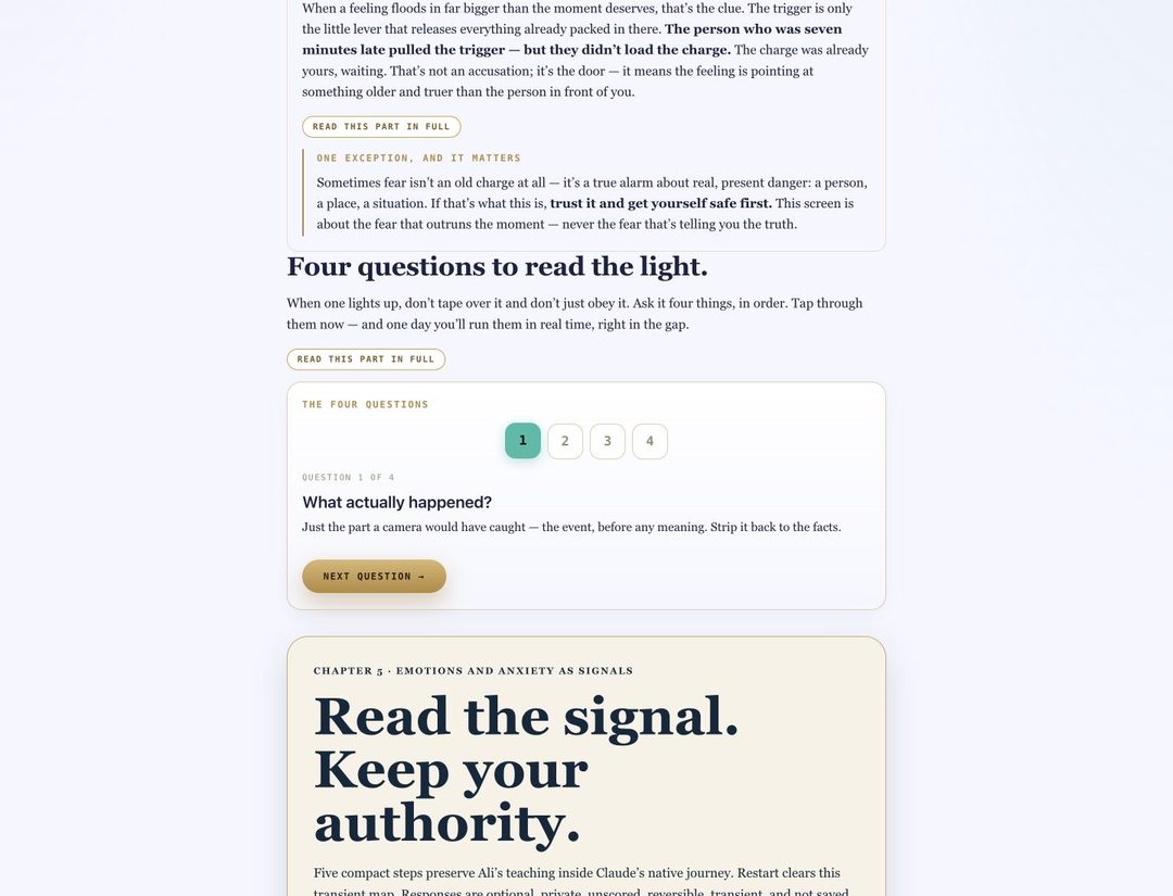 Four questions to read the light